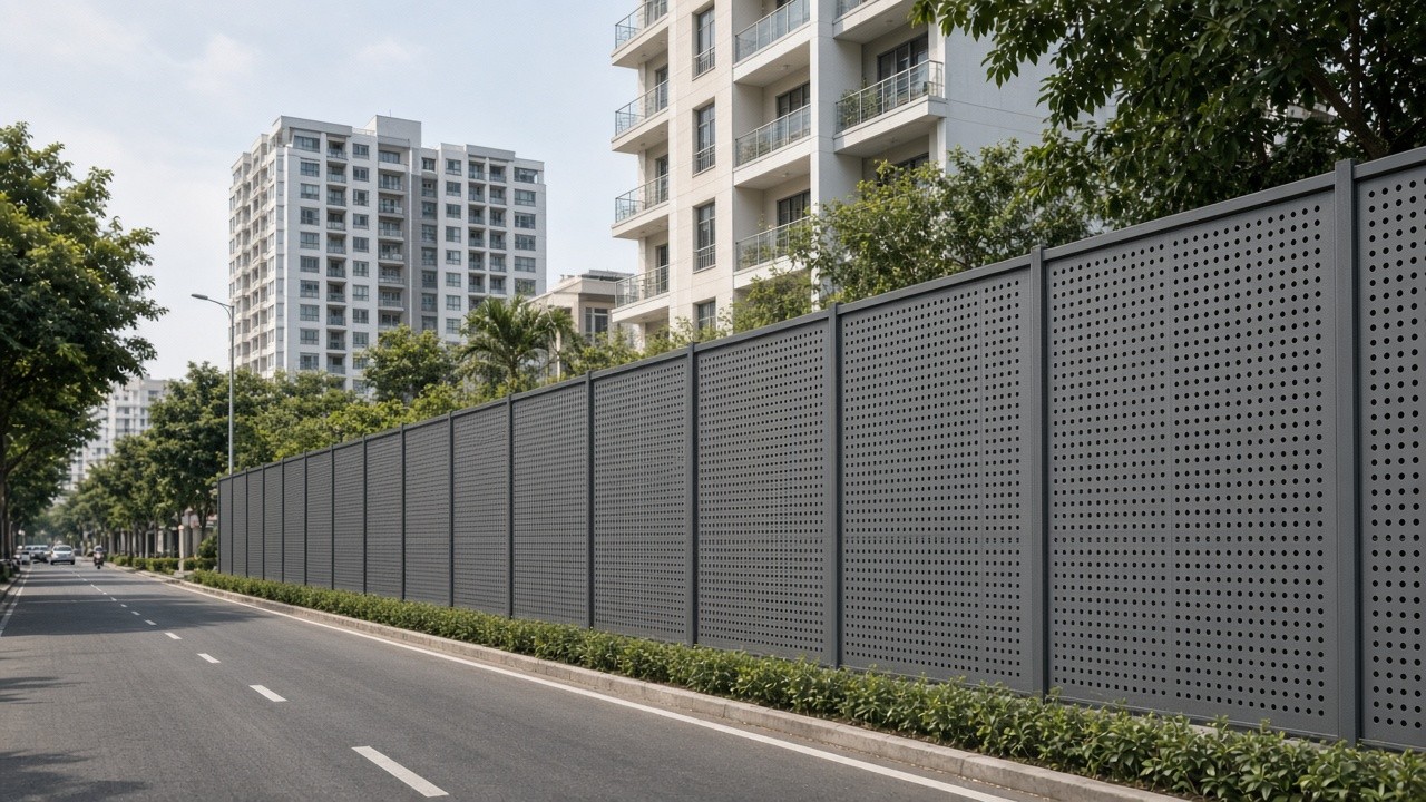 Tường Chống Ồn Ti&ecirc;u &Acirc;m Khu D&acirc;n Cư Ven Đại Lộ TP.HCM